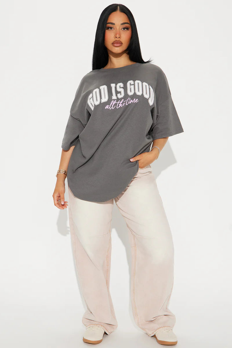 God Is Good All The Time Oversized Tee -