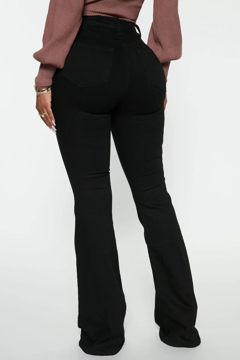Deep In My Soul Flare Jeans - Black