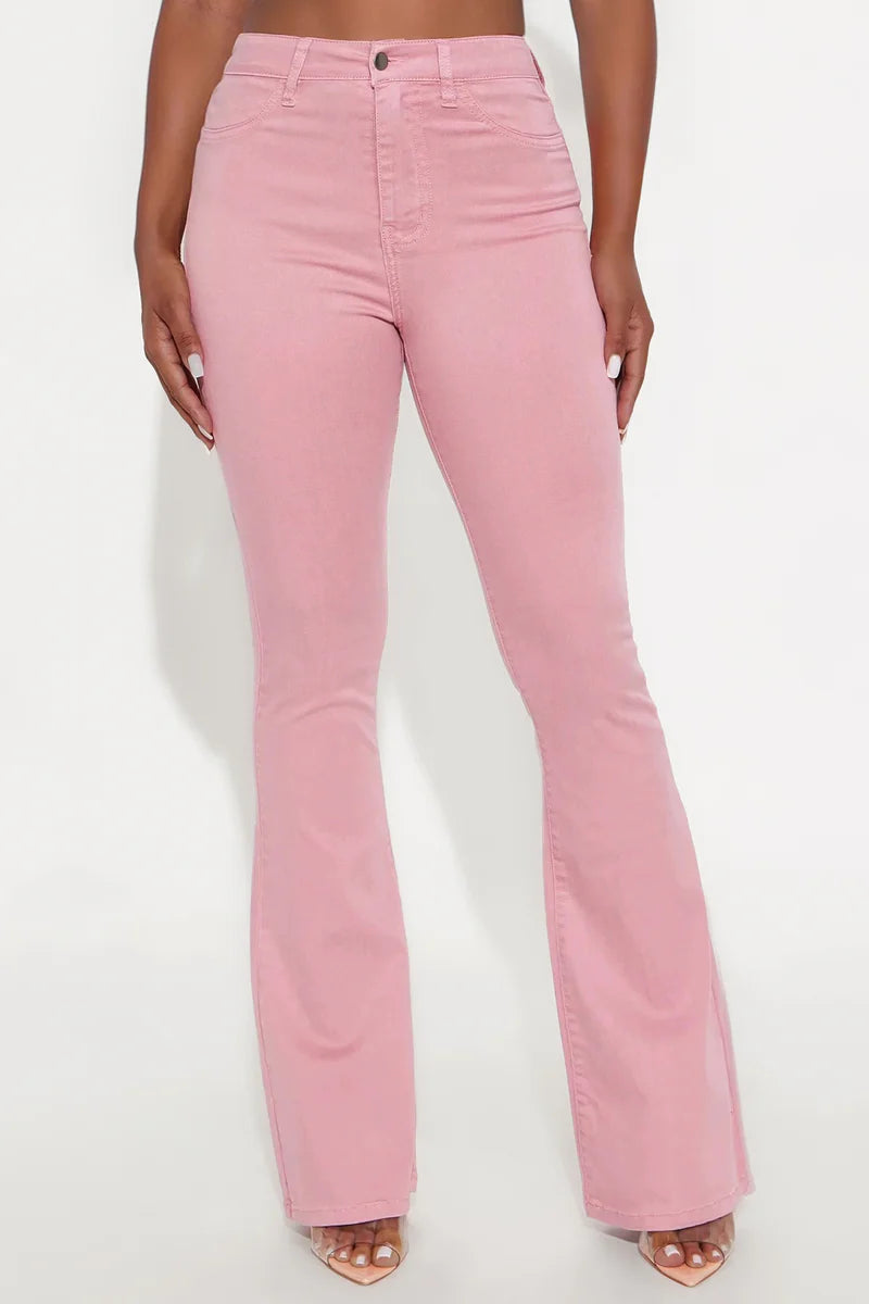 Deep In My Soul Flare Jeans - Mauve