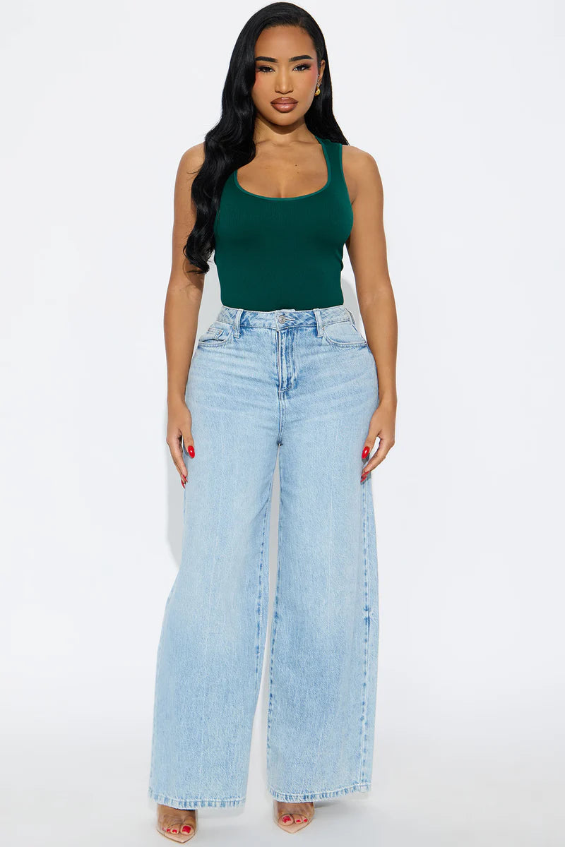 Cindy Seamless Bodysuit - Hunter Green