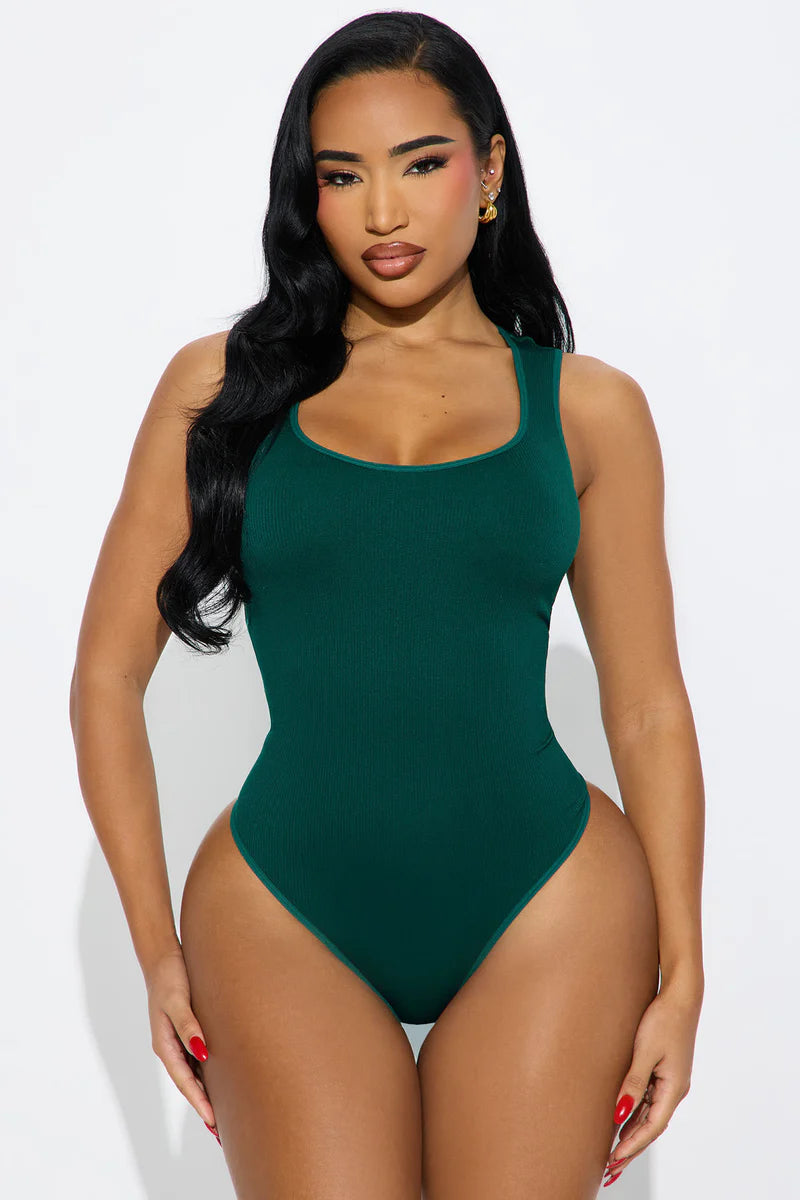 Cindy Seamless Bodysuit - Hunter Green