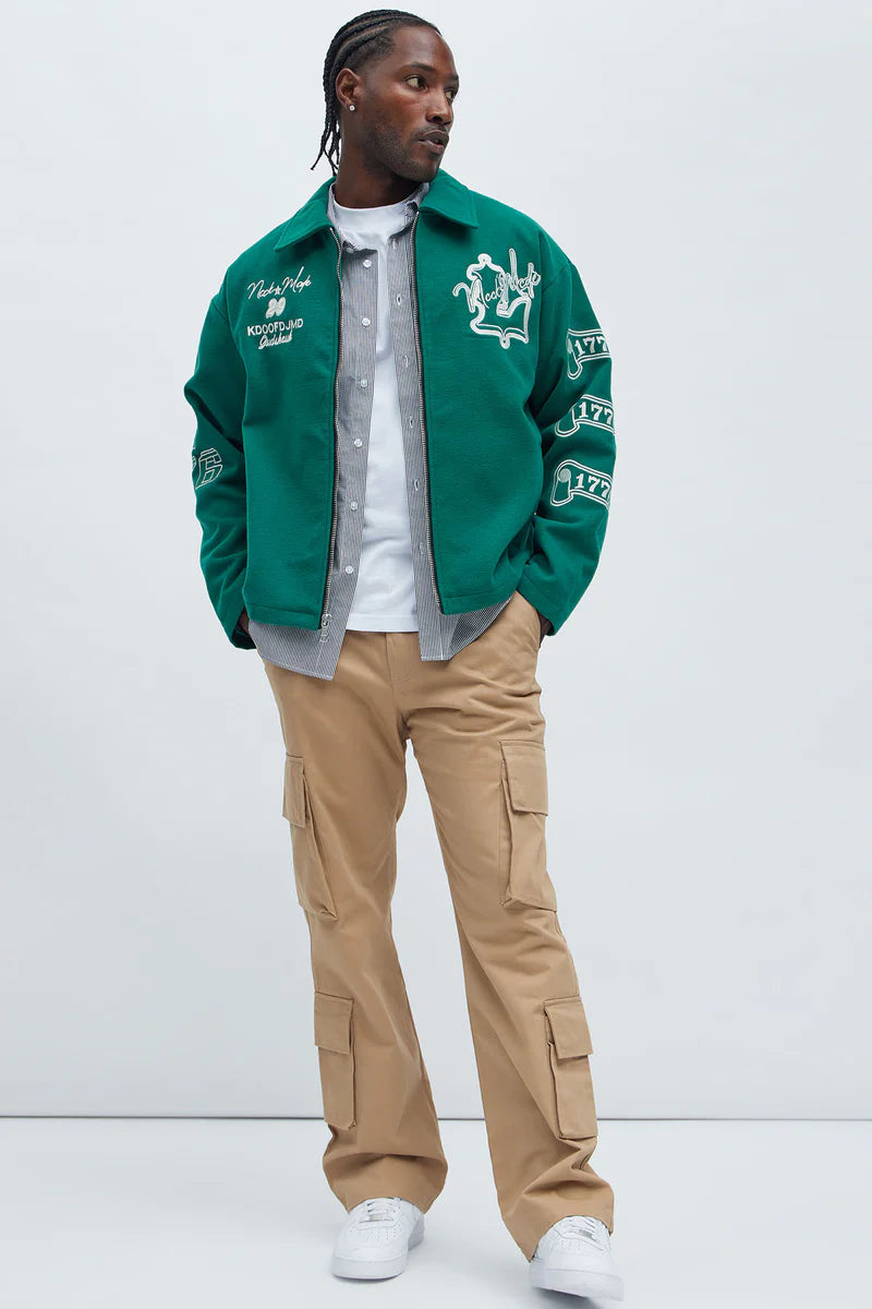 Independence Varsity Jacket - Kelly Green