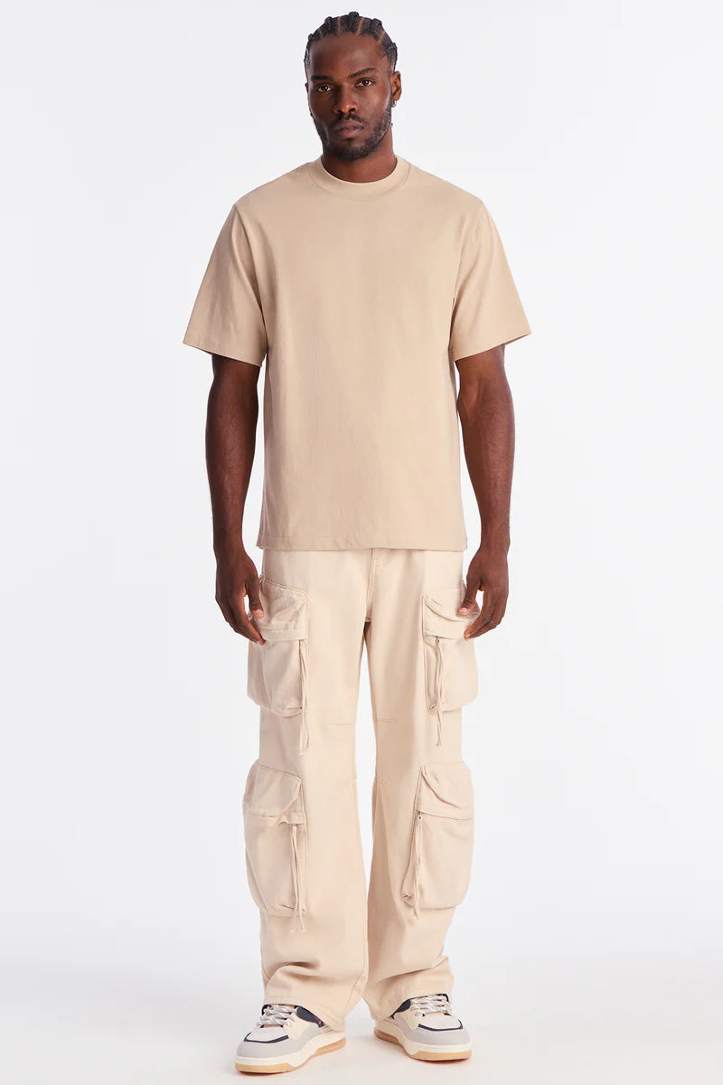 Oversized Heavyweight Tee 240GSM - Beige