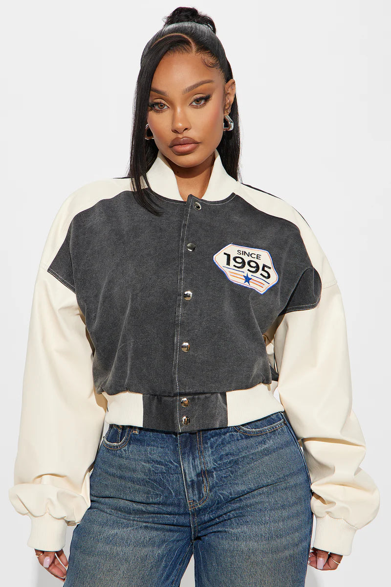 En Route To You Washed Bomber Jacket - Black Wash