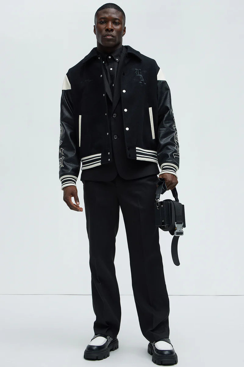 Angel Varsity Jacket - Black