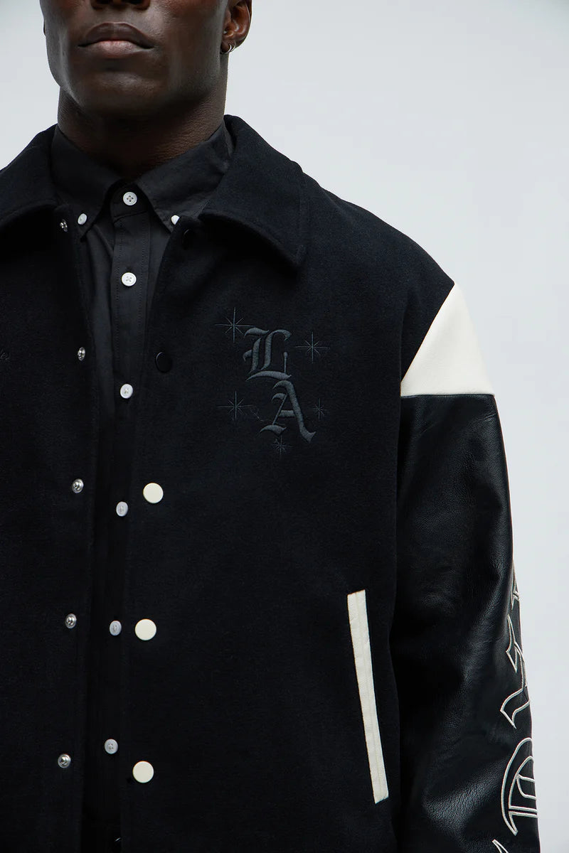 Angel Varsity Jacket - Black