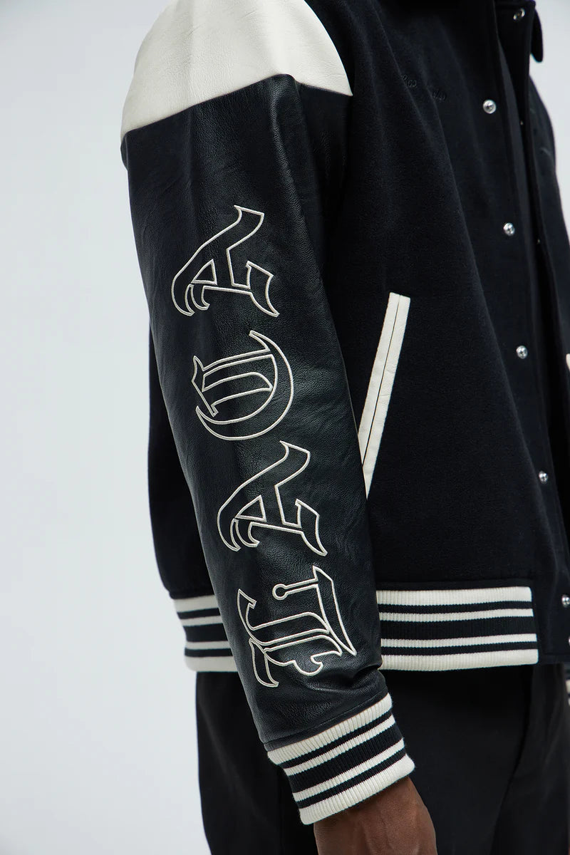 Angel Varsity Jacket - Black