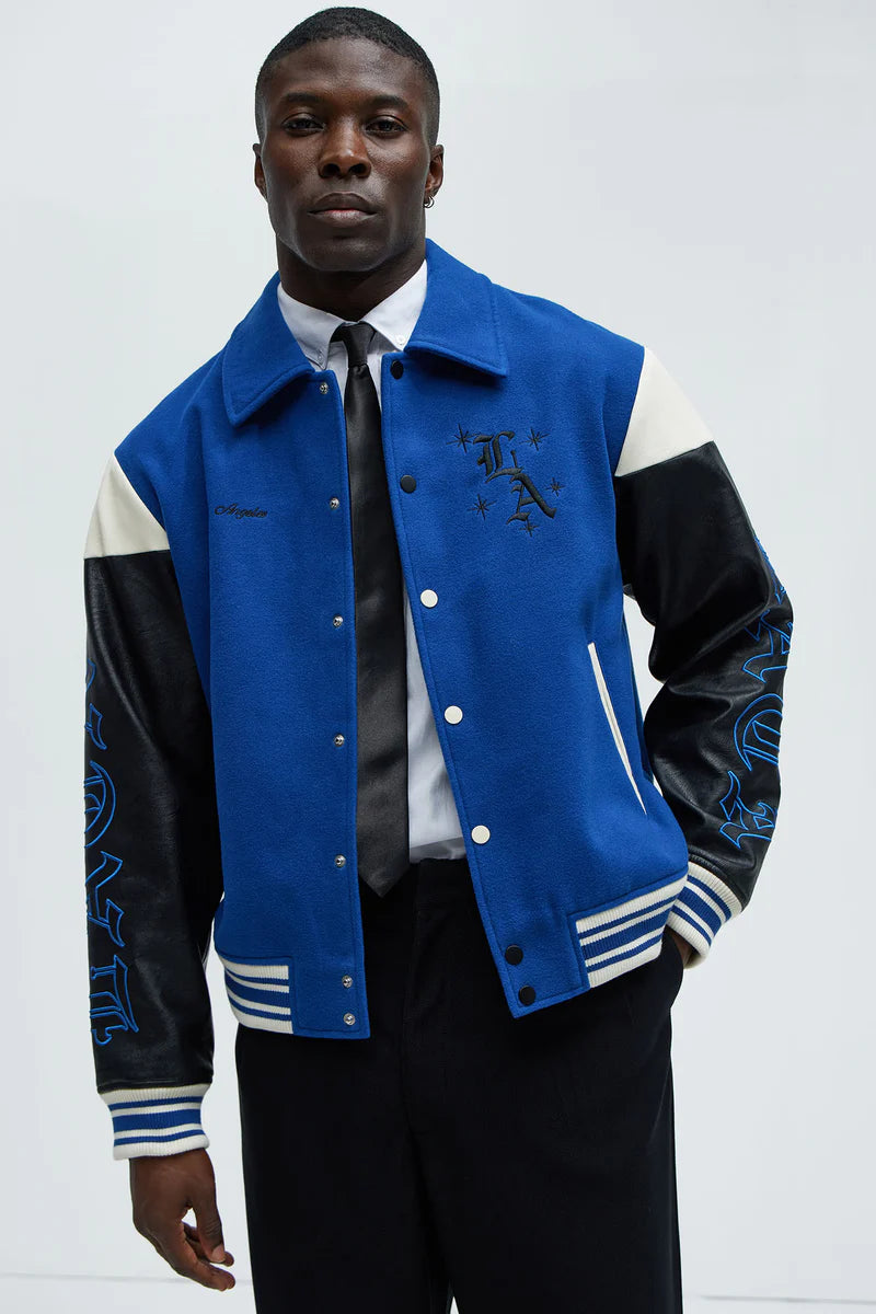 Angel Varsity Jacket - Blue