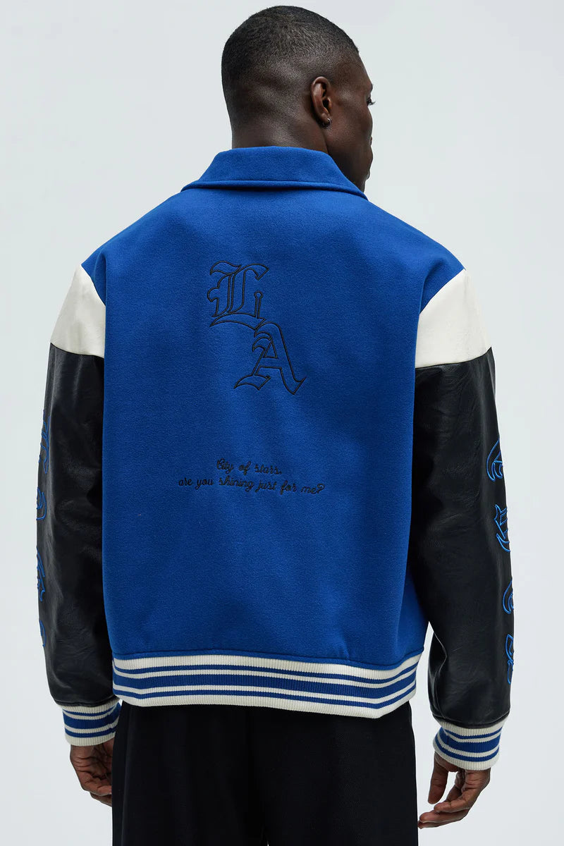Angel Varsity Jacket - Blue
