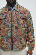 Feelin A Way Tapestry Zip Jacket - Multi Color