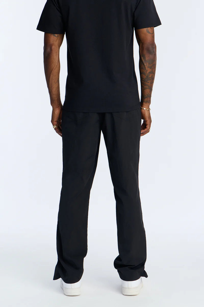 Straight Vanguard Zipper Detail Pant - Black