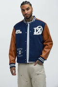 Dope Dreams Varsity Jacket - Navy/combo