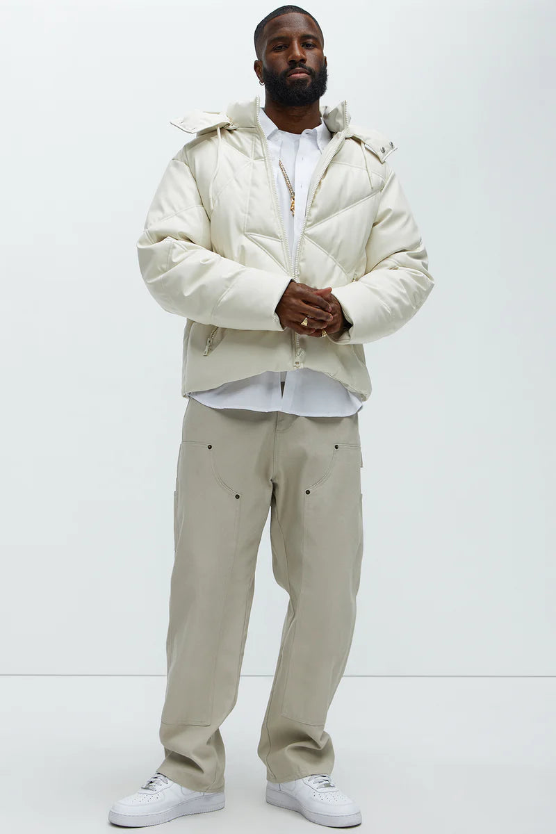 Looking For Me Padded Hood Puffer - White