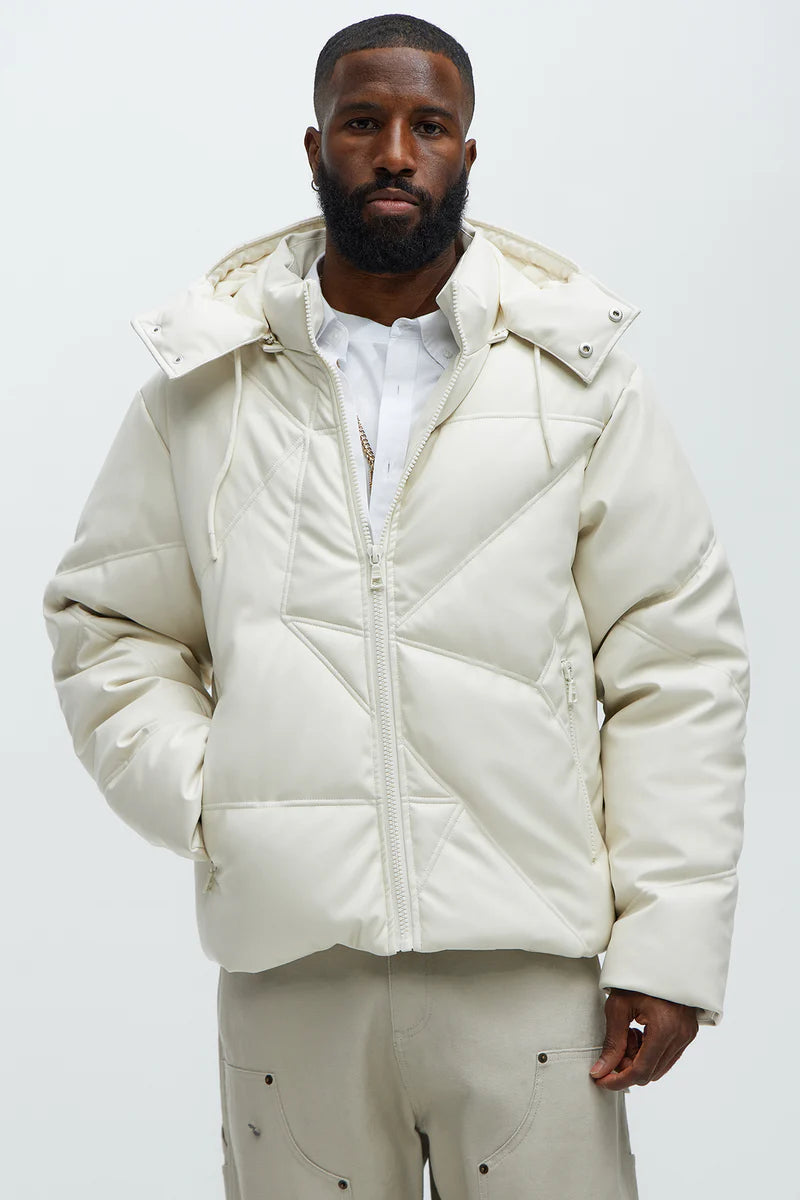 Looking For Me Padded Hood Puffer - White