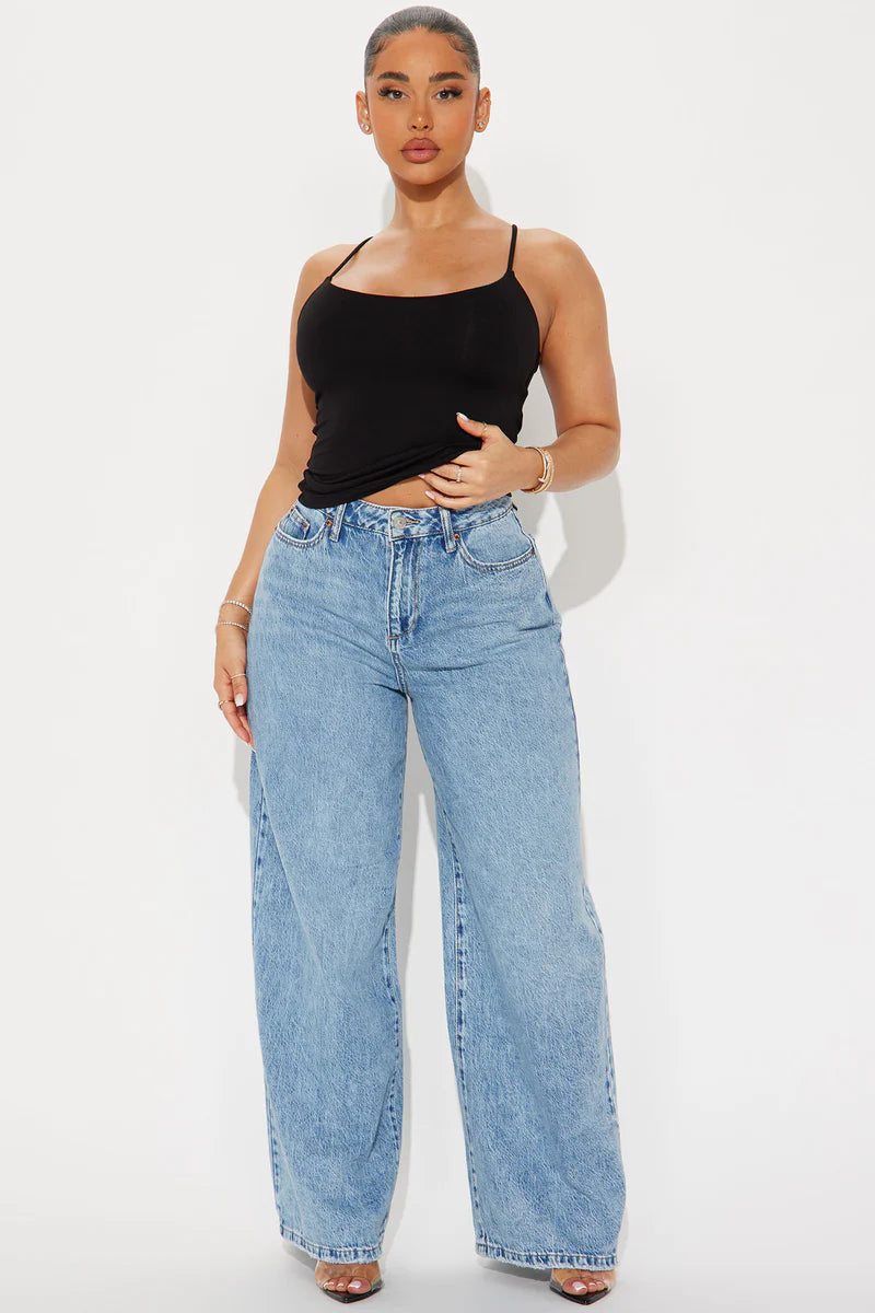 Kiana Double Lined Jersey Cami - Black