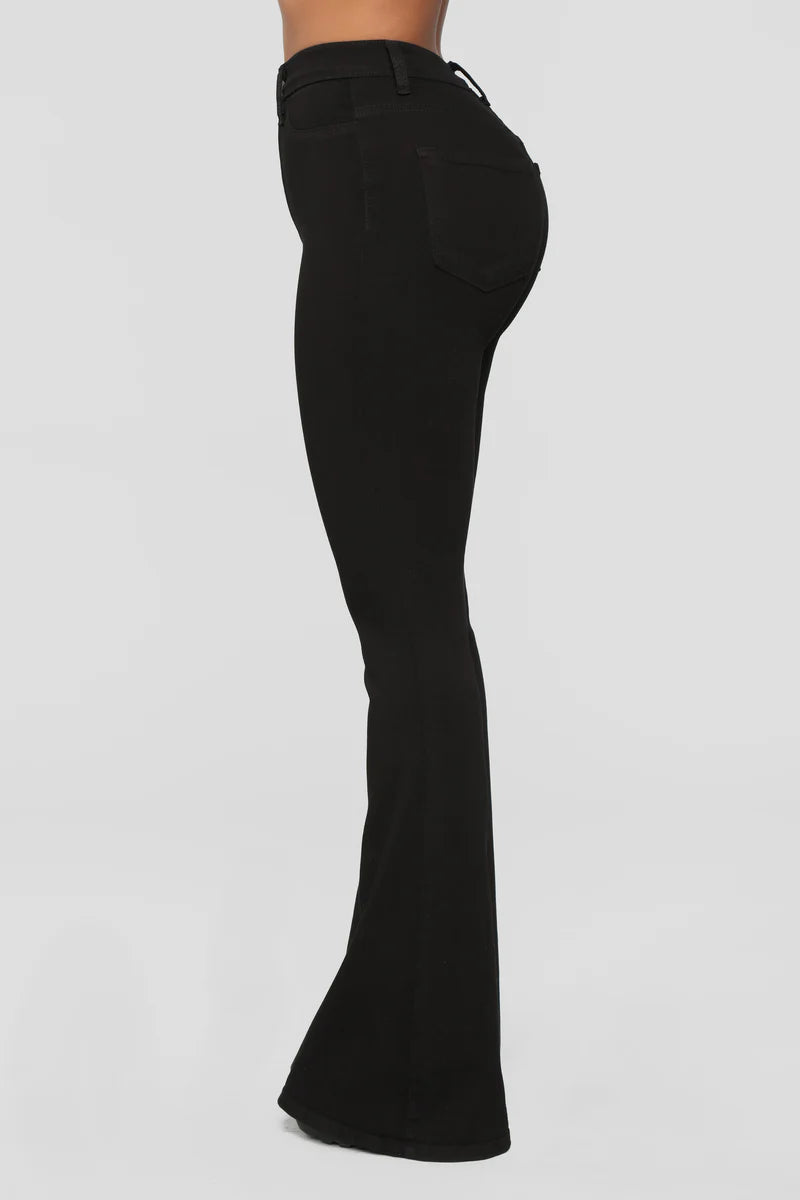 Deep In My Soul Flare Jeans - Black