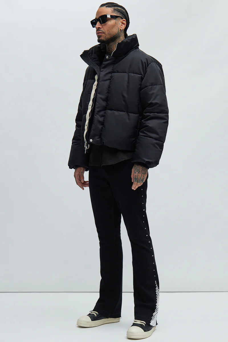 Norton Cropped Puffer - Black