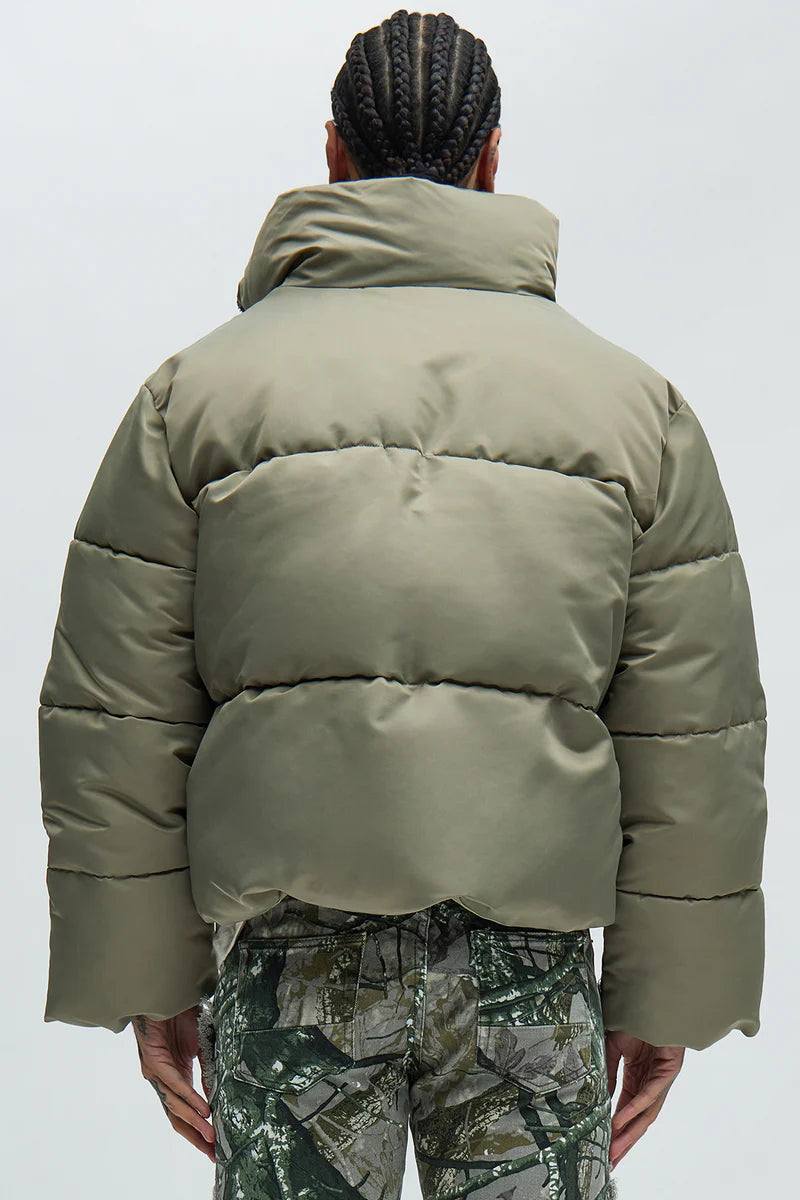Norton Cropped Puffer - Olive